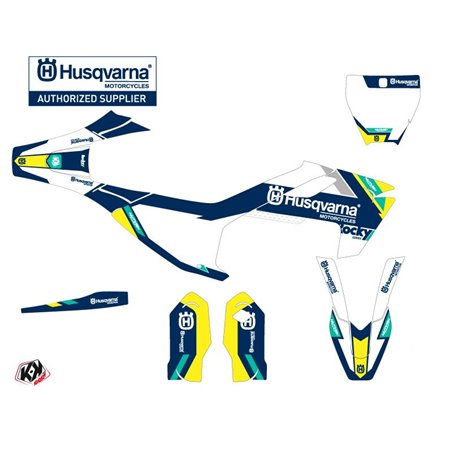 Kit Deco Moto Cross Rocky Husqvarna TC 85 Bleu