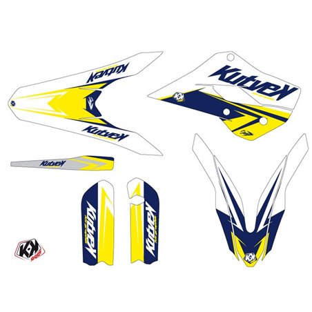 Kit Deco Moto Cross Stage Husqvarna TC 85 Blanc Jaune