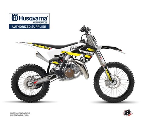 Kit Deco Moto Cross Split Husqvarna TC 85 Noir Jaune