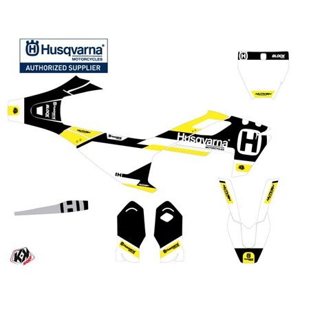 Kit Deco Moto Cross Block Husqvarna TC 85 Noir Jaune