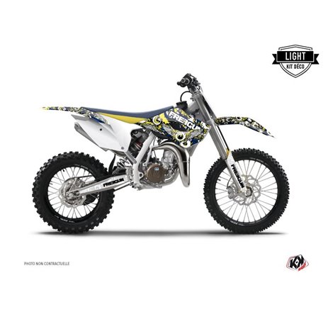 Kit Deco Moto Cross Freegun Eyed Husqvarna TC 85 Bleu Jaune