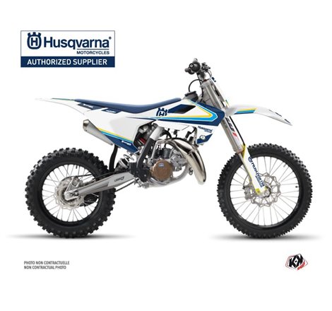 Kit Deco Moto Cross Legacy Husqvarna TC 85 Bleu Jaune