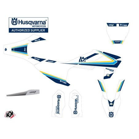 Kit Deco Moto Cross Legacy Husqvarna TC 85 Bleu Jaune