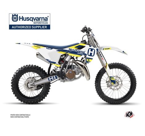 Kit Deco Moto Cross Block Husqvarna TC 85 Bleu Jaune