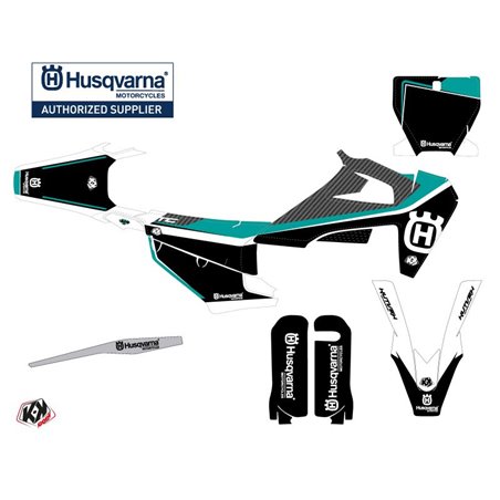 Kit Deco Moto Cross Legend Husqvarna TC 125 Turquoise