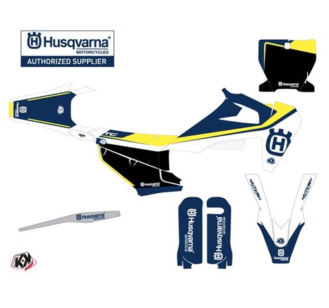 Kit Deco Moto Cross Legend Husqvarna TC 125 Bleu