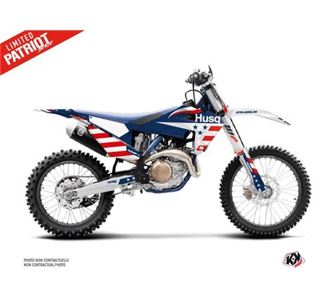 Kit Deco Moto Cross Patriot Husqvarna TC 125 Bleu