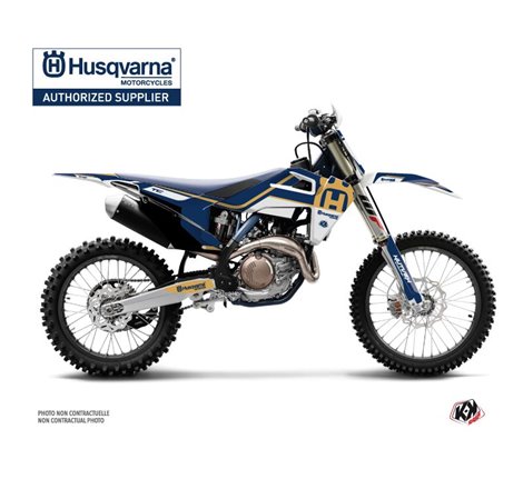 Kit Deco Moto Cross Heritage Husqvarna TC 125 Bleu