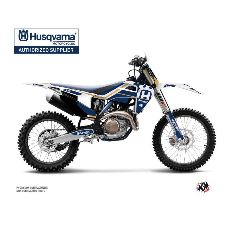 Kit Deco Moto Cross Heritage Husqvarna TC 125 Blanc