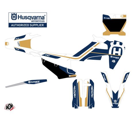 Kit Deco Moto Cross Heritage Husqvarna TC 125 Blanc