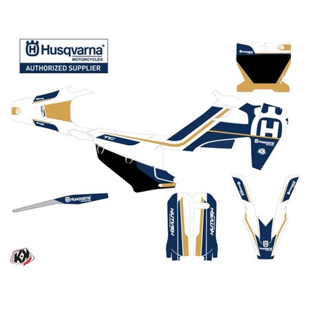 Kit Deco Moto Cross Heritage Husqvarna TC 125 Blanc