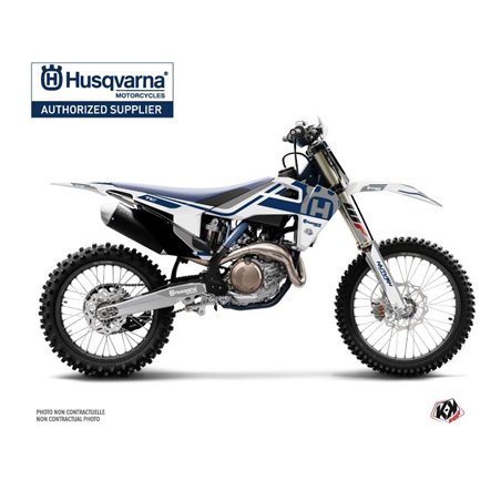 Kit Deco Moto Cross Heritage Husqvarna TC 125 Blanc Gris