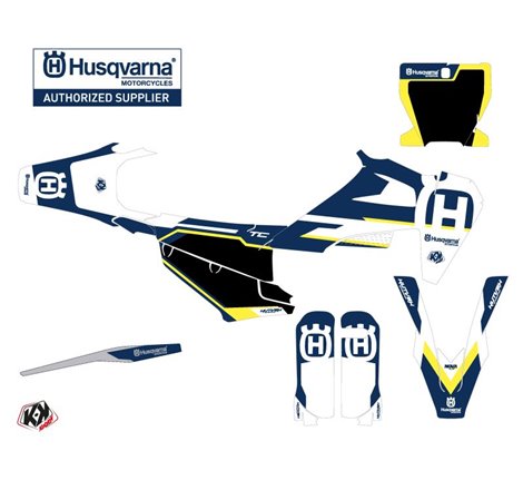 Kit Deco Moto Cross Nova Husqvarna TC 125 Bleu