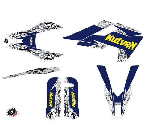 Kit Deco Moto Cross Predator Husqvarna TC 125 Violet Jaune