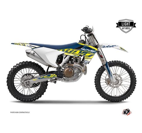 Kit Deco Moto Cross Eraser Husqvarna TC 125 Jaune Bleu