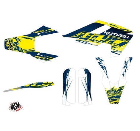 Kit Deco Moto Cross Eraser Husqvarna TC 125 Jaune Bleu