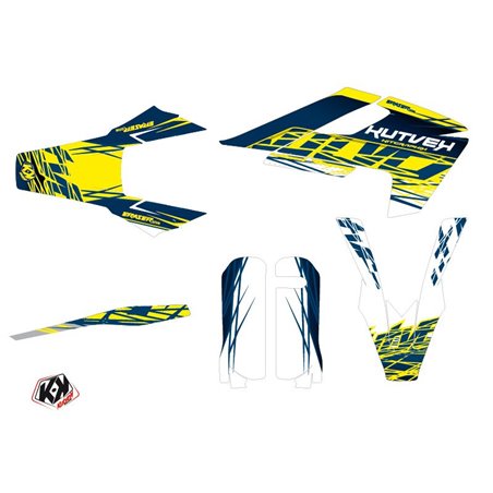 Kit Deco Moto Cross Eraser Husqvarna TC 125 Jaune Bleu