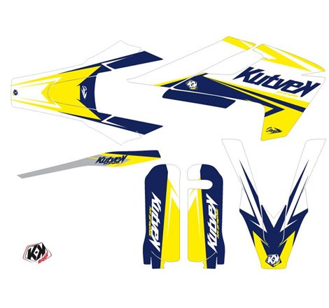 Kit Deco Moto Cross Stage Husqvarna TC 125 Blanc Jaune