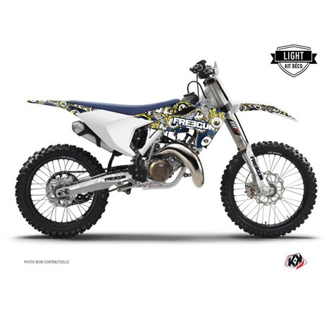 Kit Deco Moto Cross Freegun Eyed Husqvarna TC 125 Bleu Jaune