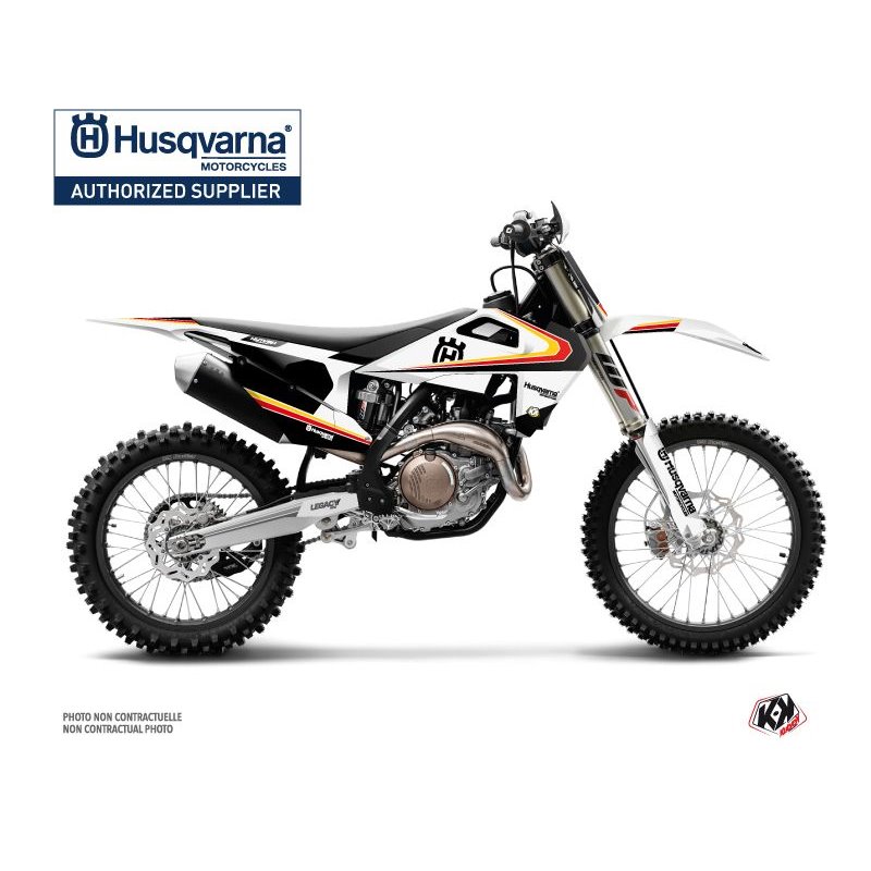 Kit Deco Moto Cross Legacy Husqvarna TC 125 Noir Jaune