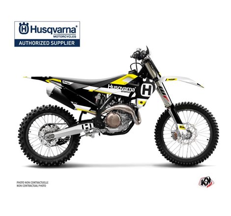 Kit Deco Moto Cross Block Husqvarna TC 125 Noir Jaune