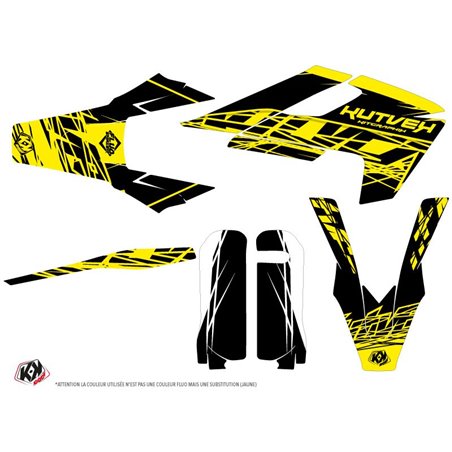 Kit Deco Moto Cross Eraser Fluo Husqvarna TC 125 Jaune