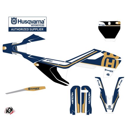 Kit Deco Moto Cross Heritage Husqvarna FC 250 Bleu