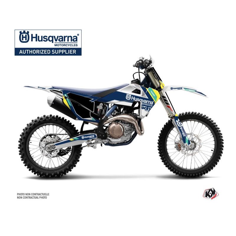 Kit Deco Moto Cross Rocky Husqvarna FC 250 Bleu