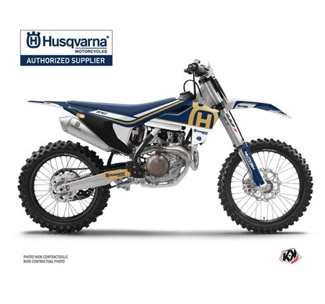 Kit Deco Moto Cross Heritage Husqvarna FC 250 Bleu
