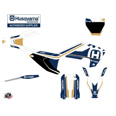 Kit Deco Moto Cross Heritage Husqvarna FC 250 Blanc