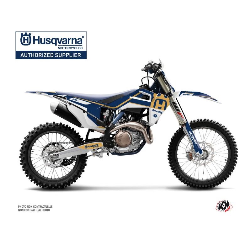 Kit Deco Moto Cross Heritage Husqvarna FC 350 Blanc