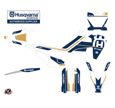 Kit Deco Moto Cross Heritage Husqvarna FC 350 Blanc