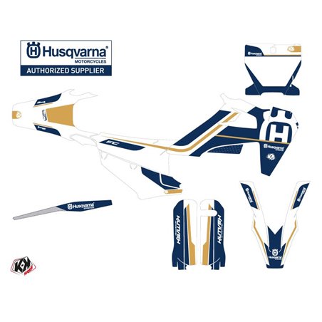 Kit Deco Moto Cross Heritage Husqvarna FC 350 Blanc