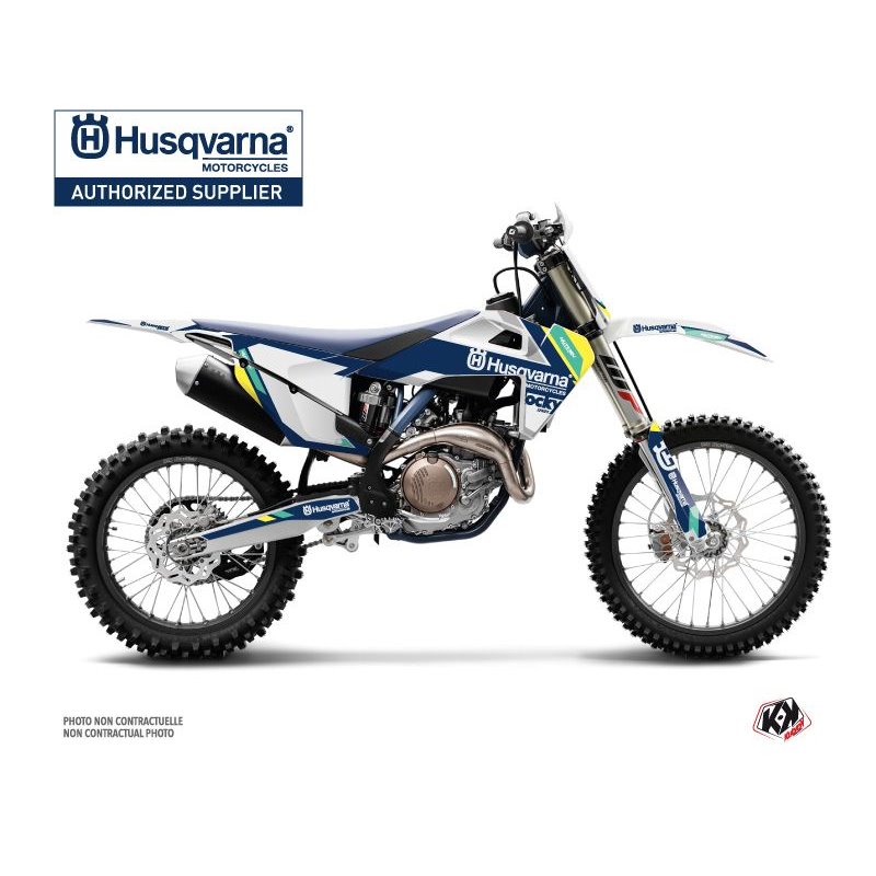 Kit Deco Moto Cross Rocky Husqvarna FC 350 Bleu