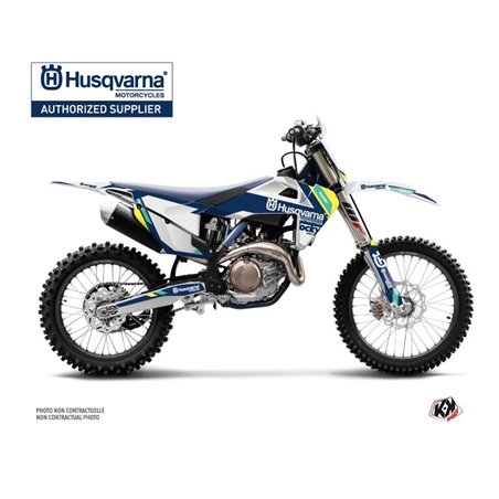 Kit Deco Moto Cross Rocky Husqvarna FC 350 Bleu