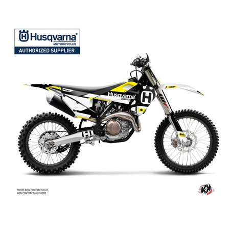 Kit Deco Moto Cross Block Husqvarna FC 350 Noir Jaune