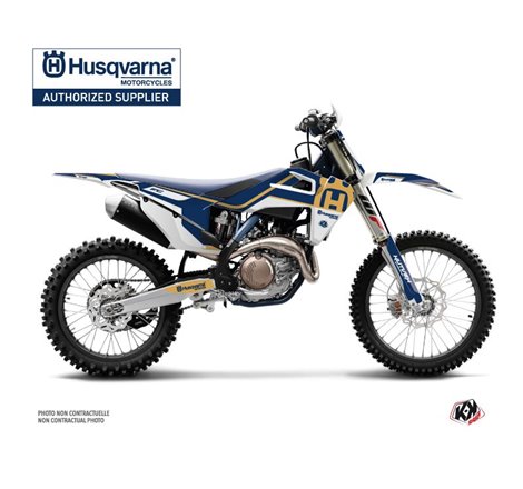 Kit Deco Moto Cross Heritage Husqvarna FC 350 Bleu