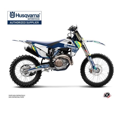 Kit Deco Moto Cross Rocky Husqvarna FC 350 Bleu