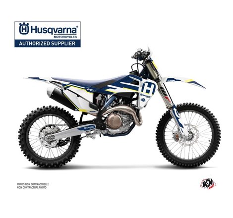 Kit Deco Moto Cross Nova Husqvarna FC 350 Bleu