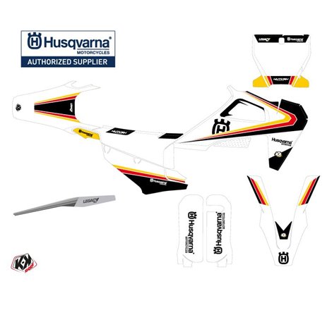 Kit Deco Moto Cross Legacy Husqvarna FC 350 Noir Jaune