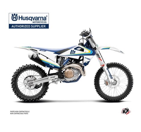 Kit Deco Moto Cross Legacy Husqvarna FC 350 Bleu Jaune