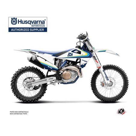 Kit Deco Moto Cross Legacy Husqvarna FC 350 Bleu Jaune