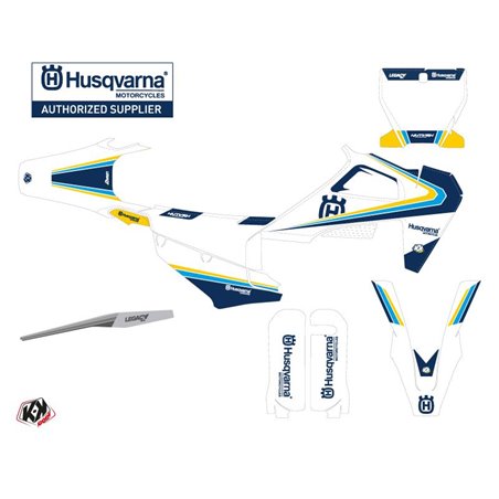 Kit Deco Moto Cross Legacy Husqvarna FC 350 Bleu Jaune