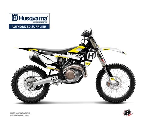 Kit Deco Moto Cross Block Husqvarna FC 350 Noir Jaune