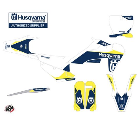 Kit Deco Moto Cross Orbit Husqvarna FC 450 Blanc