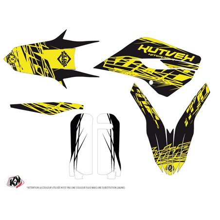 Kit Deco Moto Cross Eraser Fluo Husqvarna 125 TE Jaune