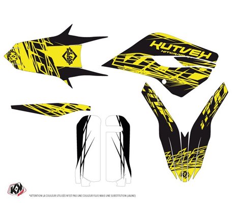 Kit Deco Moto Cross Eraser Fluo Husqvarna 125 TE Jaune