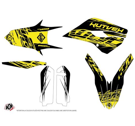 Kit Deco Moto Cross Eraser Fluo Husqvarna TC 250 Jaune