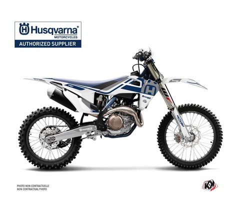 Kit Deco Moto Cross Heritage Husqvarna 250 TE Blanc Gris