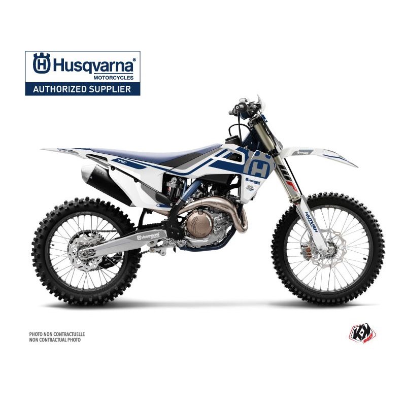 Kit Deco Moto Cross Heritage Husqvarna 250 TE Blanc Gris